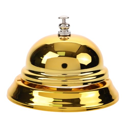 FUNNETOYU Klassische Empfangsglocke Goldene Serviceklingel Für Restaurant Kundendienstglocke Handbetätigte Tischglocke Klingel Für Schule Und Hotel Zufällige FUNNETOYU Klassische Empfangsglocke Goldene Serviceklingel Für Restaurant Kundendienstglocke Handbetätigte Tischglocke Klingel Für Schule Und Hotel Zufällige von FUNNETOYU