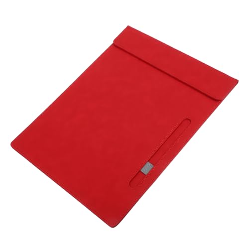 FUNNETOYU Konferenz-schreibtafel Halter Bretter Mini-klemmbrett Schreibwaren Faltbar Schreiben Von Zwischenablage Planke Falten Clipboard Büro Multifunktions-klemmbrett Die Pu Rot von FUNNETOYU