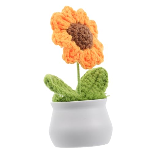 FUNNETOYU Künstliche Sonnenblume im Topf Handgemachte Häkelblume für Schreibtisch und Pflegeleichte Deko für Büro und Zuhause Stilvolles Blumenarrangement FUNNETOYU Künstliche Sonnenblume im Topf Handgemachte Häkelblume für Schreibtisch und Pflegeleichte Deko für Büro und Zuhause Stilvolles Blumenarrangement von FUNNETOYU