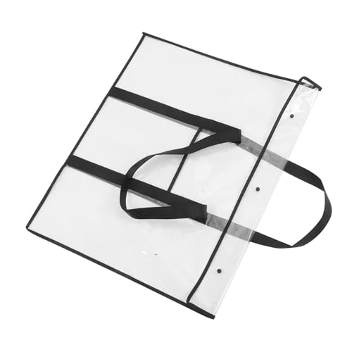 FUNNETOYU Kunstbedarfstasche Transparente Poster Aufbewahrungstasche Maltasche mit Verstärktem Griff für Schule und Büro von FUNNETOYU