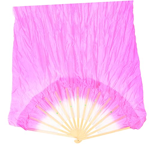 FUNNETOYU Langer Bauchtanz Fächer aus Seide mit Faltbarer Tanzfächer für Bühnenaufführungen Leuchtendem Rosa für Tanzliebhaber und FUNNETOYU Langer Bauchtanz Fächer aus Seide mit Faltbarer Tanzfächer für Bühnenaufführungen Leuchtendem Rosa für Tanzliebhaber und von FUNNETOYU
