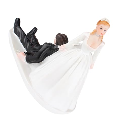 FUNNETOYU Lustiger Hochzeits Tortenaufsatz Brautpaar Resin Figur Fluchtunfähig Bräutigam Dekoration für Hochzeitstorte und Geschenkidee für Brautparty und FUNNETOYU Lustiger Hochzeits Tortenaufsatz Brautpaar Resin Figur Fluchtunfähig Bräutigam Dekoration für Hochzeitstorte und Geschenkidee für Brautparty und von FUNNETOYU