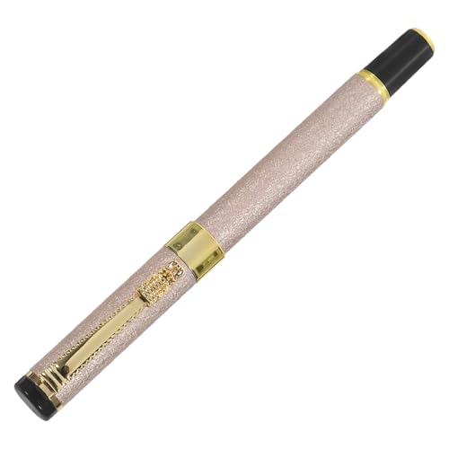 FUNNETOYU Metall-füllfederhalter Feine Kalligraphie Feder Satinierter Champagner Stift für Künstler Büro Schule Elegantes Schreiben Langlebig und Handlich von FUNNETOYU