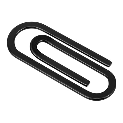 FUNNETOYU Metallkartenclip Büroklammer Dokumentclips Geformt Dokumentieren Papierclips Bobby Papiermarkierungsklammern Stichworte Schlüssel Für Kleine Papierklammern Rostfreier Stahl Schwarz von FUNNETOYU