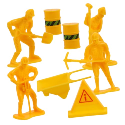 FUNNETOYU Mini Bauarbeiter Figuren Realistische Kunststoff Baustellenmodelle Robustes Teiliges für Geburtstagskuchen Dekoration für Sandtisch und Rollenspiele FUNNETOYU Mini Bauarbeiter Figuren Realistische Kunststoff Baustellenmodelle Robustes Teiliges für Geburtstagskuchen Dekoration für Sandtisch und Rollenspiele von FUNNETOYU