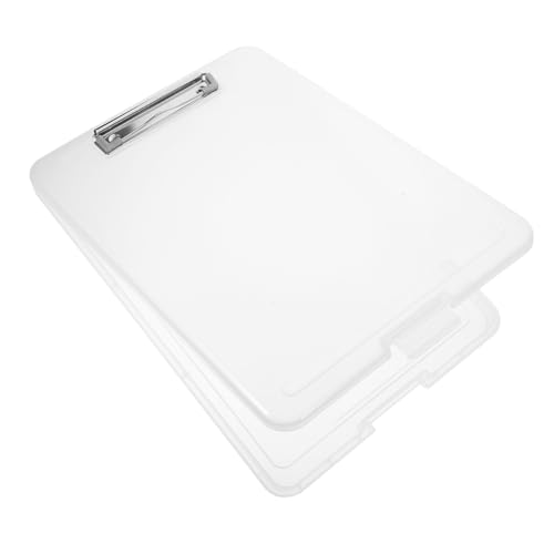 FUNNETOYU Multifunktionales Clipboard mit Aufbewahrungsbox Tragbarer Ordner Schreibunterlage und Dokumentenhalter für Schüler Büro und Zuhause Sicherer Papierhalter und Organizer von FUNNETOYU