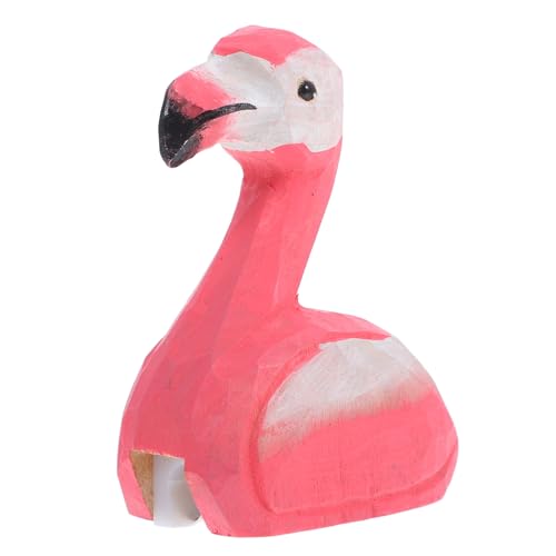 FUNNETOYU Niedlicher Cartoon Flamingo Bleistiftspitzer für Handheld Anspitzer aus Holz für Schule und Büro Tragbar und Vielseitig Einsetzbar für Schüler und Studenten von FUNNETOYU
