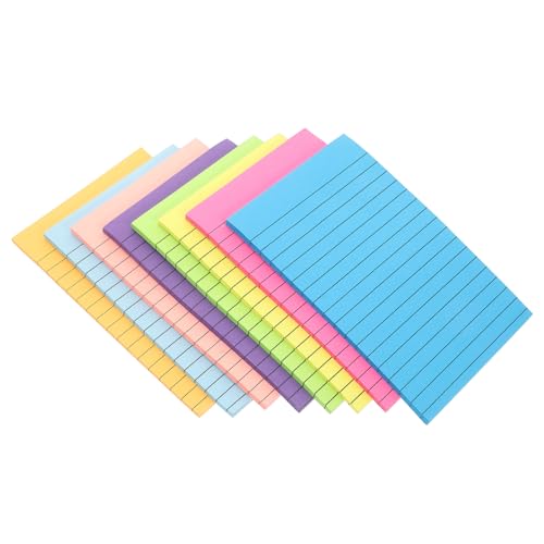 FUNNETOYU Notizblock Form Notizbücher Pads selbstklebend farbenfrohes Pad mit Linien Notiz klebrig Aufkleber für Büronotizen Memo-Aufkleber Notizaufkleber süßes stationäres Papier von FUNNETOYU