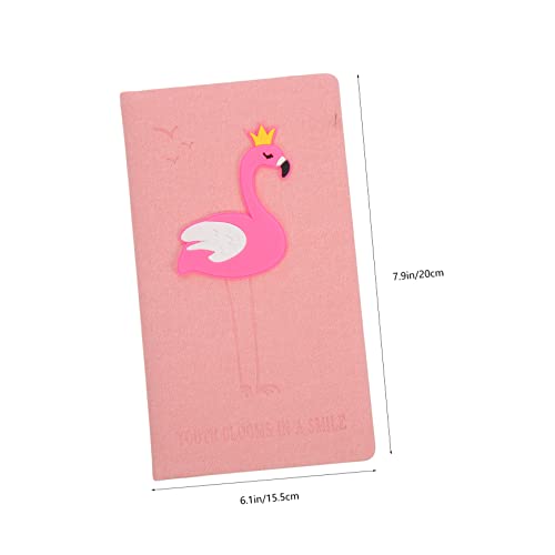 FUNNETOYU Notizbuch mit Ledercover Dickes Schreibjournal Flamingo Süßes Tagebuch Tragbares Notizheft für Büro Schule für Studenten und Freunde von FUNNETOYU