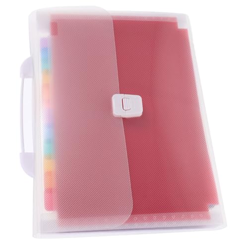 FUNNETOYU Ordnerspeicher Aktenordner erweiterbar Papier-Organizer-Ordner Ordner-Organizer Veranstalter Büroordner Dokumentenorganisator Dokument Organizer Ordner Mehrschichtdateistasche PVC von FUNNETOYU