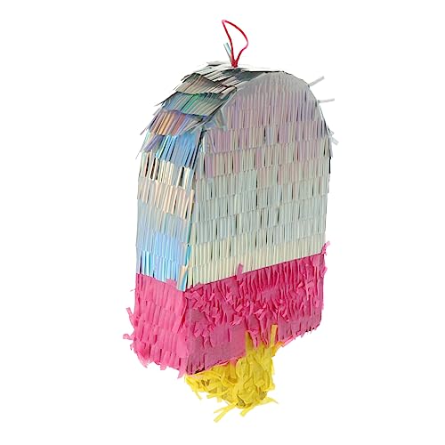 FUNNETOYU Popsicle Pinata für Kindergeburtstag Buntes Umweltfreundliches Design Mitgebsel für Feiern Spaß und Unterhaltung für Altersgruppen Zufällige Farbe Zufällige Farbe von FUNNETOYU