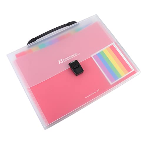 FUNNETOYU Regenbogen Expandable Folder Fächer Dokumententasche Tragbar Mehrlagig für Büro Schule und Zuhause zur Organisation Wichtiger Unterlagen von FUNNETOYU