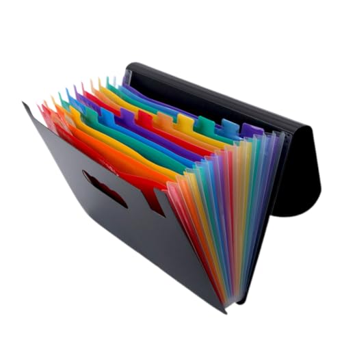 FUNNETOYU Regenbogen Fächer Dokumentenmappe aus Bruchfestem Kunststoff Fächer Tragbare Mehrlagige Aktenordner für Schüler Leichter Robuster Organizer für Büro und Schule FUNNETOYU Regenbogen Fächer Dokumentenmappe aus Bruchfestem Kunststoff Fächer Tragbare Mehrlagige Aktenordner für Schüler Leichter Robuster Organizer für Büro und Schule von FUNNETOYU