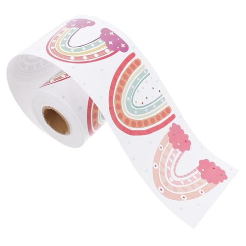 FUNNETOYU Regenbogen Rahmen Aufkleber Selbstklebender Bulletin Board Border Sticker Dekorative Wand und Tafelbegrenzung für Klassenzimmer Schule Party Vielseitige Schulstart Deko von FUNNETOYU