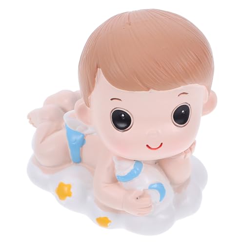 FUNNETOYU Resin Geburtstagskuchen Dekoration Prinz Figur Cake Ornament für Geburtstag Tischdeko Sicher von FUNNETOYU