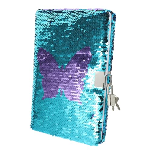 FUNNETOYU Reversible Pailletten Notizbuch mit Schloss Glitzerndes Dekoratives Notizheft für Mädchen Leicht und Handlich für Schule und Alltag FUNNETOYU Reversible Pailletten Notizbuch mit Schloss Glitzerndes Dekoratives Notizheft für Mädchen Leicht und Handlich für Schule und Alltag von FUNNETOYU