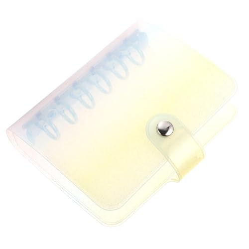 FUNNETOYU Ring PVC Notizbuch Hülle Regenbogen Farbverlauf Personalisierter Planer Binder Leicht und Praktisch Für Reise und Büro von FUNNETOYU