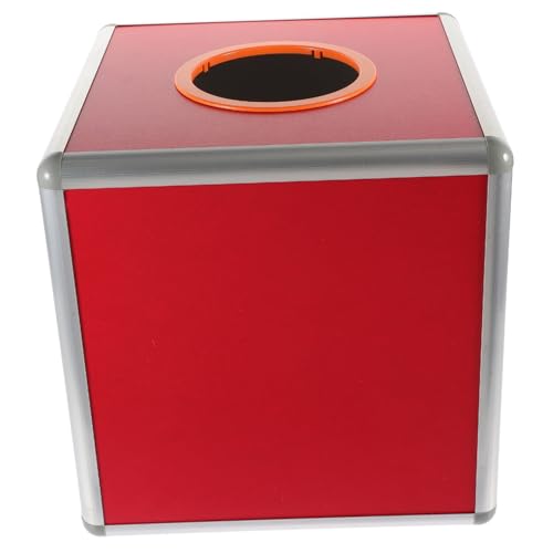 FUNNETOYU Rote Mittlere Raffle Box aus Aluminiumlegierung Transparente Öffnung Multifunktionale Lostrommel für Jahresfeiern Büroaktivitäten Spenden und Partyspiele Farbe FUNNETOYU Rote Mittlere Raffle Box aus Aluminiumlegierung Transparente Öffnung Multifunktionale Lostrommel für Jahresfeiern Büroaktivitäten Spenden und Partyspiele Farbe von FUNNETOYU