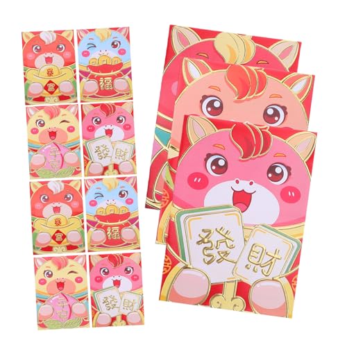 FUNNETOYU Rote Umschläge Chinesisches Neujahr Hongbao mit Cartoon Pferde Glücksbringer Umschläge für Frühlingsfest Traditionelle Lunar Feierlichkeiten FUNNETOYU Rote Umschläge Chinesisches Neujahr Hongbao mit Cartoon Pferde Glücksbringer Umschläge für Frühlingsfest Traditionelle Lunar Feierlichkeiten von FUNNETOYU