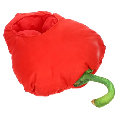 FUNNETOYU Roter Paprika Hut Lustiges Cosplay Kopfstück für Partys Karneval und Tanzaufführungen Leicht und Bequem für Besondere Anlässe Foto Requisite für Unvergessliche Erinnerungen von FUNNETOYU