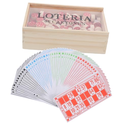 FUNNETOYU Russisches Lotto Brettspiel mit Tragbarem Spielbrett und Holzfiguren Fördert Logisches Zahlenerkennung und Teamfähigkeit für Familienfeiern und Reisen FUNNETOYU Russisches Lotto Brettspiel mit Tragbarem Spielbrett und Holzfiguren Fördert Logisches Zahlenerkennung und Teamfähigkeit für Familienfeiern und Reisen von FUNNETOYU