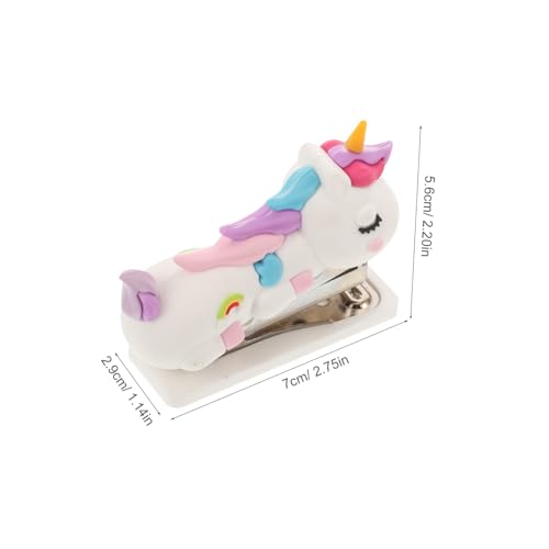 FUNNETOYU Schöner Schreibtischhefter Einhorn Design Handlich und Tragbar für Büro und Schule Stabiler Mechanismus für Standard Heftklammern Langlebiges von FUNNETOYU