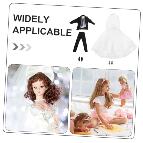 FUNNETOYU Schuhe Kleidung Accessoires Abend Für Anzug Brautkleid Kleid Besondere Anlässe Bräutigam Rolle Junge Outfit Braut Ball Gastgeschenk Mit Puppe Puppen Urlaub Geburtstag Business von FUNNETOYU