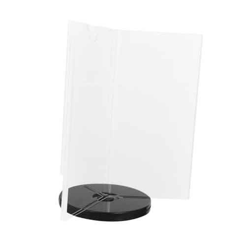 FUNNETOYU Sechseiten Stehende Karte Halter Ausstellungsstand Menüinhaber Für Tische Menüständer Ausstellungsständer Papierständer Kleiner Schilderständer Tischständer Acryl Transparent von FUNNETOYU