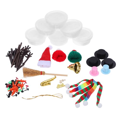 FUNNETOYU Teiliges DIY Schneemann Bastelset für Bunten Accessoires für Weihnachtsfeiern Schulprojekte und Winterliche Dekoration Kreative Modelliermasse für Festliche Schneemann Ornamente von FUNNETOYU