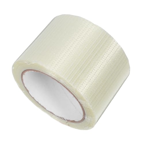 FUNNETOYU Verstärktes Faser-klebeband Transparent Reißfestes Verpackungsband mit Verstärktem Netz für Starkes Abdichten Versand Industrie und Heimgebrauch FUNNETOYU Verstärktes Faser-klebeband Transparent Reißfestes Verpackungsband mit Verstärktem Netz für Starkes Abdichten Versand Industrie und Heimgebrauch von FUNNETOYU