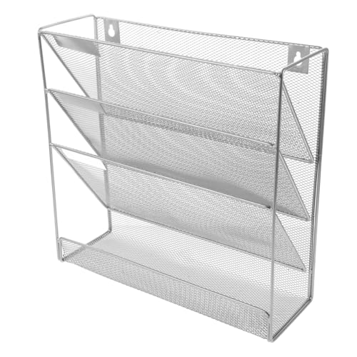 FUNNETOYU Wandmontierter Aktenständer Aktenordner Zum Aufhängen An Der Wand Vertikaler Wandaktenhalter Aktenordnerhalter Gestell Dateiorganisator Aktenregal Büro Dokumentieren Silber Eisen FUNNETOYU Wandmontierter Aktenständer Aktenordner Zum Aufhängen An Der Wand Vertikaler Wandaktenhalter Aktenordnerhalter Gestell Dateiorganisator Aktenregal Büro Dokumentieren Silber Eisen von FUNNETOYU