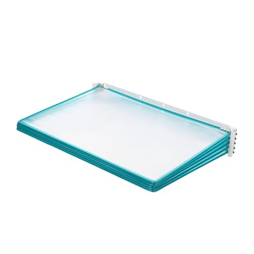 FUNNETOYU Wandmontierter Seiten Dokumentenordner mit Flip Funktion Transparenter Prospekt und Magazinhalter Platzsparendes Büro Organizer Regal für Effiziente Aktenablage bei Meetings und von FUNNETOYU