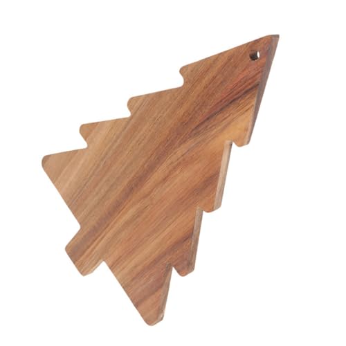 FUNNETOYU Weihnachtsbaum-holz-schneidebrett Acacia Holz Servierplatte für Käse Wurst Desserts Nachhaltiges Vielseitiges Charcuterie-board Leicht zu Reinigen Festliche Servierplatte von FUNNETOYU