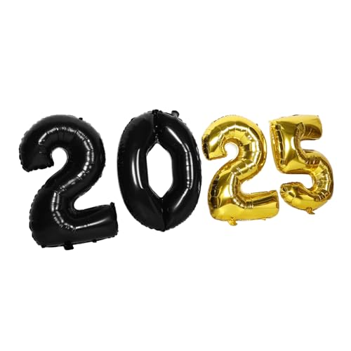 FUNNETOYU Zahlen Luftballons Silvester Party Deko Schwarz Gold Aluminiumfolie Ballons für Neujahr Feier Festliche Zahlendekoration FUNNETOYU Zahlen Luftballons Silvester Party Deko Schwarz Gold Aluminiumfolie Ballons für Neujahr Feier Festliche Zahlendekoration von FUNNETOYU