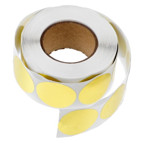 FUNOMOCYA 1 Rolle 300 Stück Goldene Aufkleber Goldene Kreisaufkleber Etiketten Runde Aufkleber Etiketten Kratzaufkleber Runde Etikettenaufkleber Aufkleber Für von FUNOMOCYA