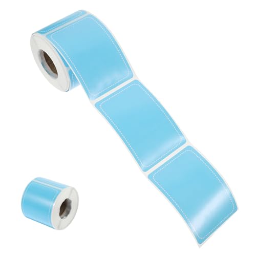 FUNOMOCYA 1 Rolle Aufkleber Kratzen Kleine Aufkleber Punktetikettenaufkleber Namensaufkleber, Personalisiertes Etikett Klebrig Lipgloss-basis Klebeetiketten Sky-blue Kupferplattenaufkleber von FUNOMOCYA