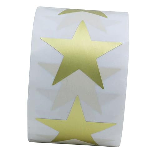 FUNOMOCYA 1 Rolle Belohnungssticker Selbstklebende Goldene Sternaufkleber für DIY Scrapbooking Schule Sichere und Zuverlässige Anwendung für Zuhause und Büro von FUNOMOCYA