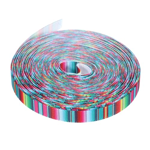 FUNOMOCYA 1 Rolle Geschenkband für Cinco De Mayo Mexikanisches Dekorationsband für Party und Geschenkverpackungen Yards Breit Lebendige Muster für Festliche Anlässe von FUNOMOCYA