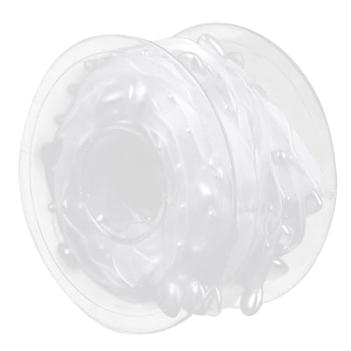 FUNOMOCYA 1 Rolle Herzförmiges Perlenband mit Seidenband Dekoratives Geschenkband für Hochzeit Valentinstag und Weihnachten Weiße Farbe von FUNOMOCYA
