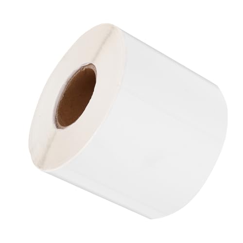 FUNOMOCYA 1 Rolle Preisschildpapier Aufkleber Namensetiketten Klebrig Druckbar Konstruktionspapiere Kopierpapier Klebeetiketten Aus Papier Leeres Fotopapier Etikettenpapier Für Drucker Weiß von FUNOMOCYA