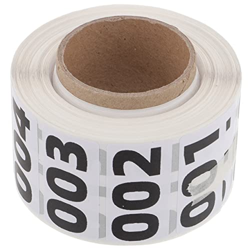 FUNOMOCYA 1 Rolle Roll Nummern Aufkleber Selbstklebende Fortlaufende Etiketten für Lager Büro und Klassenzimmer Beschreibbar Einfach zu und von FUNOMOCYA