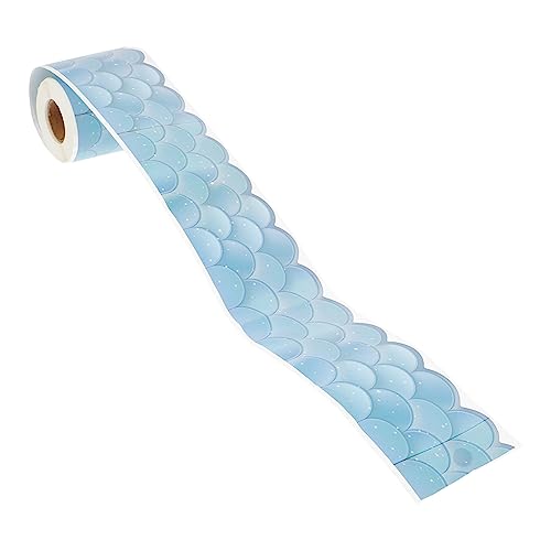 FUNOMOCYA 1 Rolle Runder Wellenaufkleber Wandaufkleber bürodeko büro dekoration schulmaterial schul sachen bläulich blaue rundes gewelltes Bordürendekor Randleisten für Tafeln Papier Blue FUNOMOCYA 1 Rolle Runder Wellenaufkleber Wandaufkleber bürodeko büro dekoration schulmaterial schul sachen bläulich blaue rundes gewelltes Bordürendekor Randleisten für Tafeln Papier Blue von FUNOMOCYA