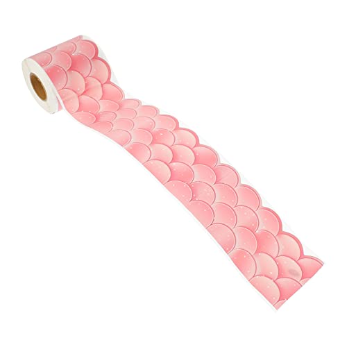 FUNOMOCYA 1 Rolle Runder Wellenaufkleber Wellenrand Schule bürodeko büro dekoration office decoration Kinderzimmer Dekoration Tafelaufkleber gewellter Mustergrenzaufkleber Papier Rosa FUNOMOCYA 1 Rolle Runder Wellenaufkleber Wellenrand Schule bürodeko büro dekoration office decoration Kinderzimmer Dekoration Tafelaufkleber gewellter Mustergrenzaufkleber Papier Rosa von FUNOMOCYA