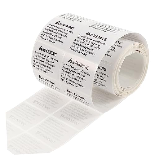 FUNOMOCYA 1 Rolle Suffocation Warning Labels Selbstklebende Aufkleber für Plastiktüten Klare Warnung für Eltern Einfach zu Verwenden und Haftet Stark Schützt vor Erstickungsgefahr FUNOMOCYA 1 Rolle Suffocation Warning Labels Selbstklebende Aufkleber für Plastiktüten Klare Warnung für Eltern Einfach zu Verwenden und Haftet Stark Schützt vor Erstickungsgefahr von FUNOMOCYA