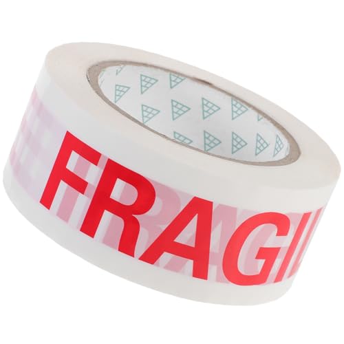 FUNOMOCYA 1 Rolle Warnband Warnlabel Versand ziehen um zerbrechliches Band schützend Klebstoff Zerbrechliches Klebeband für Umzugskartons Verpackungsaufkleber Paketklebeband Polyethylenfolie von FUNOMOCYA
