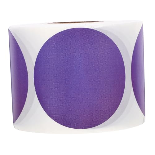 FUNOMOCYA 1 Rolle runder Siegelaufkleber Punkte Runde Etiketten Punktaufkleber kreis aufkleber Name Dot -Aufkleber Self-Hesive-Kreis-Aufkleber-Etikett Kupferplattenaufkleber Violett von FUNOMOCYA