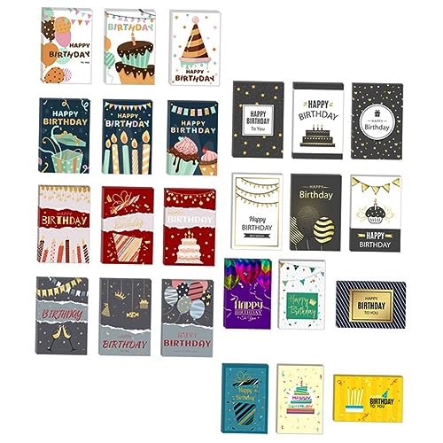 FUNOMOCYA 1 Satz Geburtstagskarten mit Umschlägen Kreative Klappkarten für Botschaften Karten für Geburtstagsfeiern Hochwertige Verschiedene Designs von FUNOMOCYA
