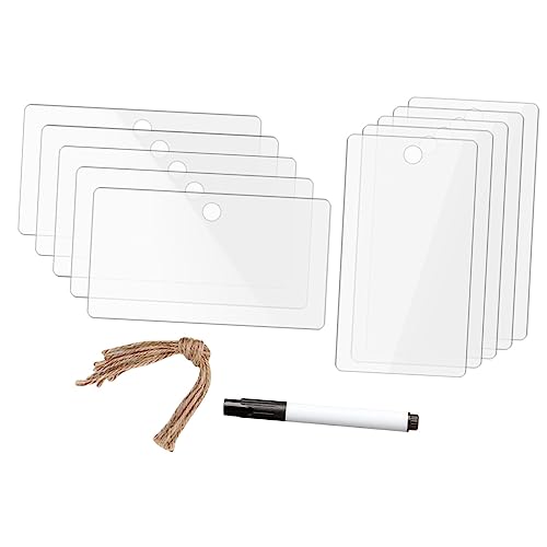 FUNOMOCYA 1 Satz Hängeetiketten für Körbe erste hochzeit geburtstagsfeier Dekoration hängend transparente Etiketten Kleiderlabeln leere Etiketten-Display-Tags Acryl von FUNOMOCYA