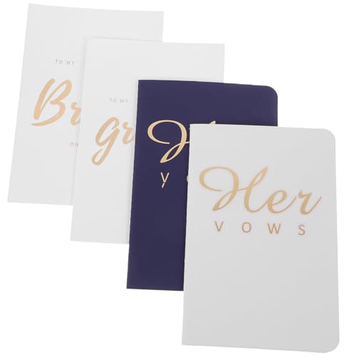 FUNOMOCYA 1 Satz Hochzeitsgelübde Buch Dekorative Vows Karten für Braut und Design für Hochzeitsfeiern und Romantische Anlässe für Verlobungsgeschenke und Hochzeitsdekoration von FUNOMOCYA