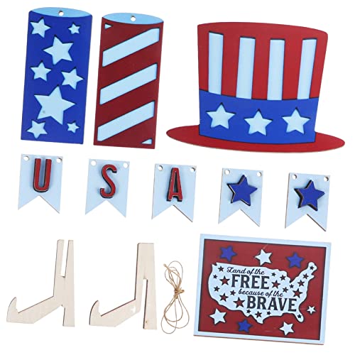 FUNOMOCYA 1 Satz Patriotische Holzdeko für Unabhängigkeitstag Teiliges Tischdekor mit Kreativen Ornamenten für Festlichkeiten und Partys für Wohnzimmer und Landhausstil FUNOMOCYA 1 Satz Patriotische Holzdeko für Unabhängigkeitstag Teiliges Tischdekor mit Kreativen Ornamenten für Festlichkeiten und Partys für Wohnzimmer und Landhausstil von FUNOMOCYA